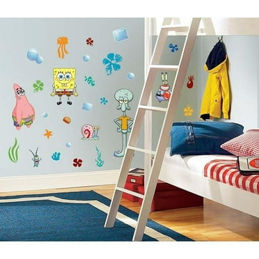 GoBuyMall Spongebob Peel and Stick Wall Decals Stickers for Children & Kids & Baby & Nursery Wall Art Room Spongebob Luggage Decor GoBuyMall Spongebob Peel and Stick Wall Decals Stickers for Children & Kids & Baby & Nursery Wall Art Room Spongebob Luggage Decor